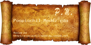 Pospischil Medárda névjegykártya